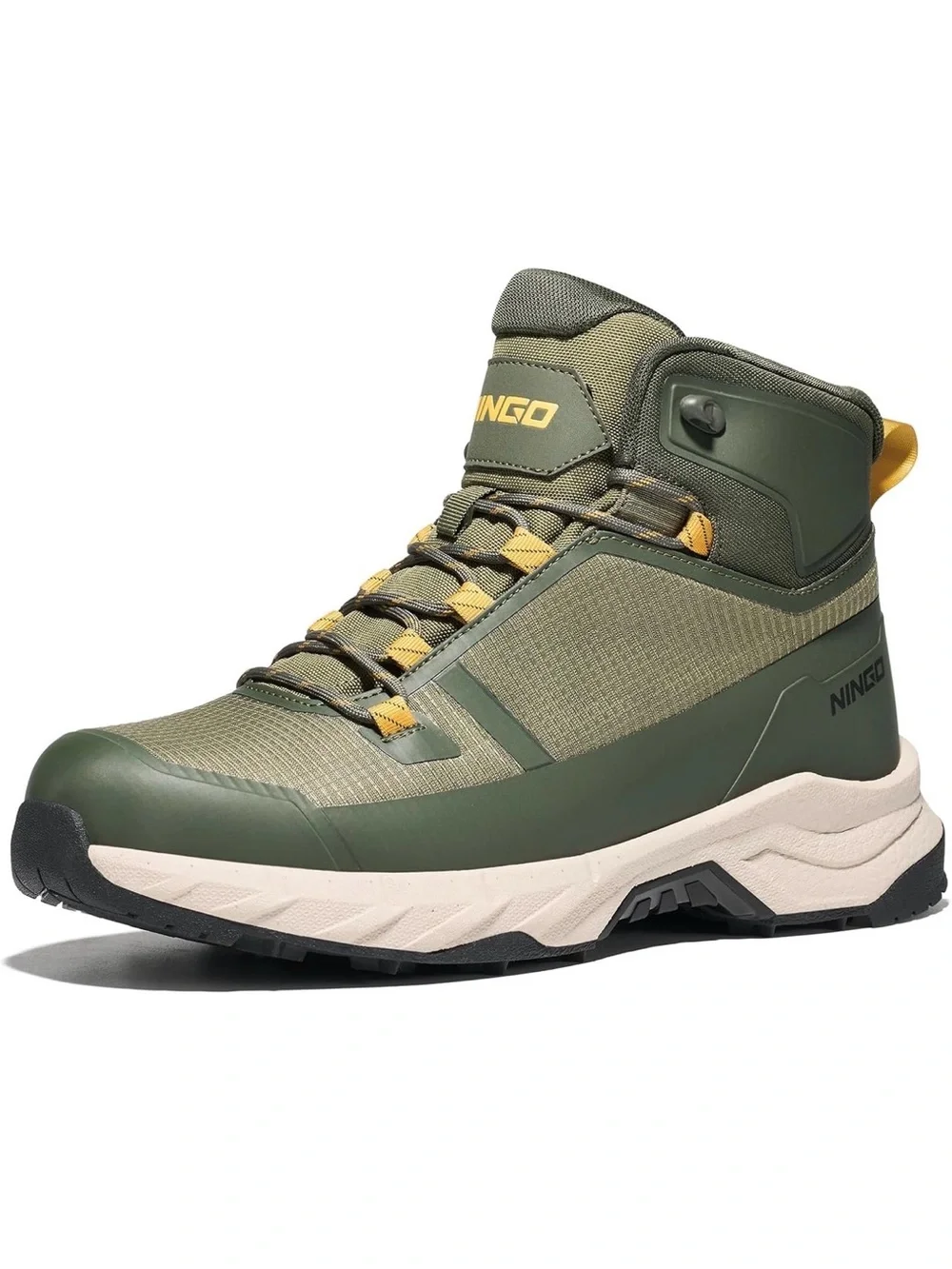 NINGO Men's Dark Green High-Top Waterproof Lightweight Hiking Trail Boots 11 NEW